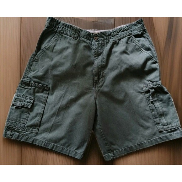 Coliseum Men's Shorts Size 36 Cargo Green Active Outdoor Pockets Cotton - Picture 1 of 14